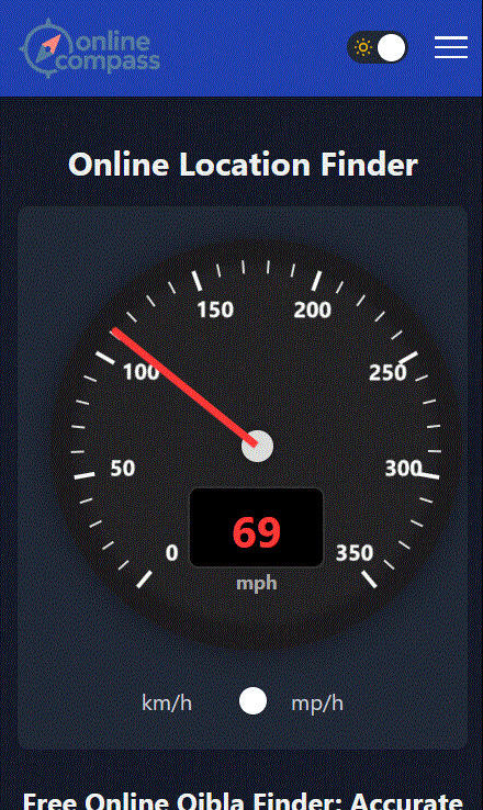 speedometer in kmh and mph