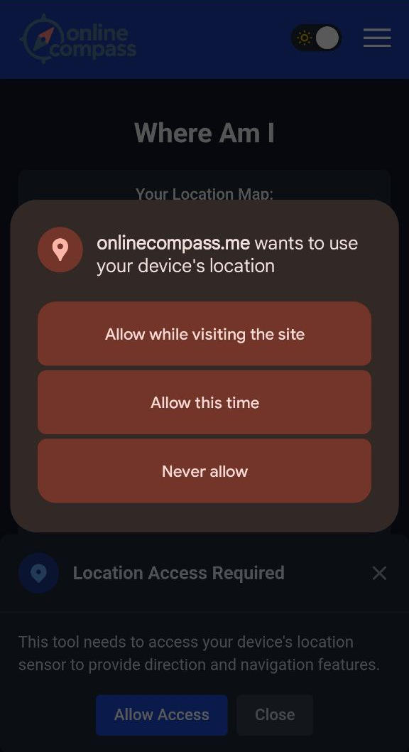 grant access to sensors for where am i