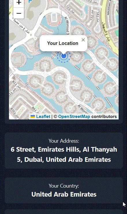 show your location on map in where am i