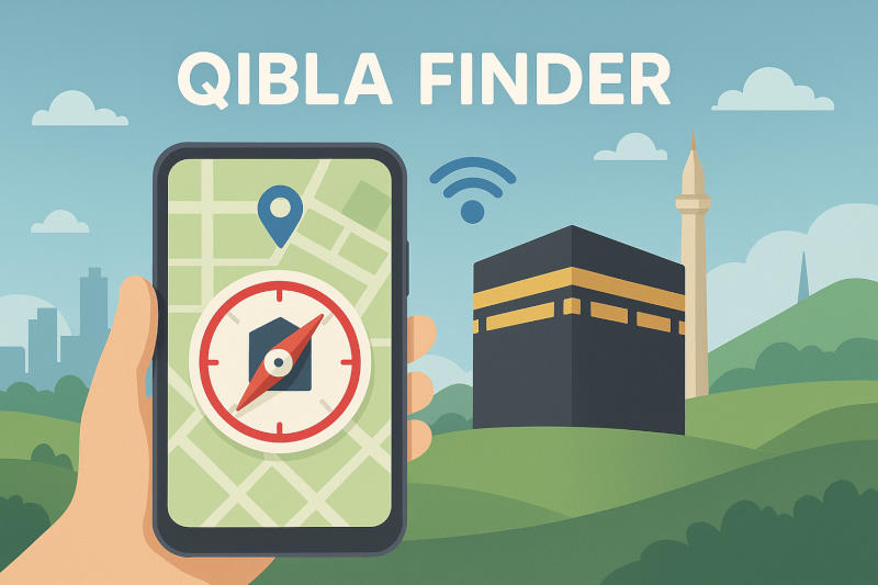 Qibla Finder tools for browser